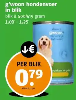 Poiesz G'woon hondenvoer in blik aanbieding