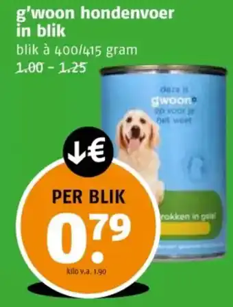 Poiesz G'woon hondenvoer in blik aanbieding