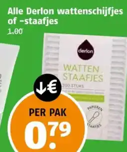 Poiesz Alle Derlon wattenschijfjes of staafjes aanbieding
