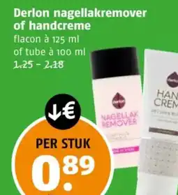 Poiesz Derlon nagellakremover of handcreme aanbieding