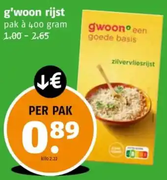 Poiesz g'woon rijst aanbieding