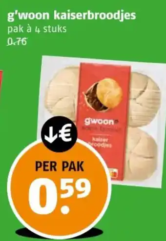 Poiesz G'woon kaiserbroodjes aanbieding