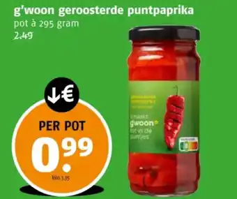 Poiesz G'woon geroosterde puntpaprika aanbieding