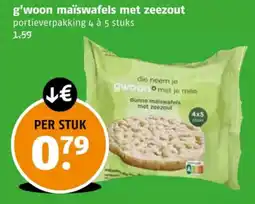 Poiesz G'woon maïswafels met zeezout aanbieding