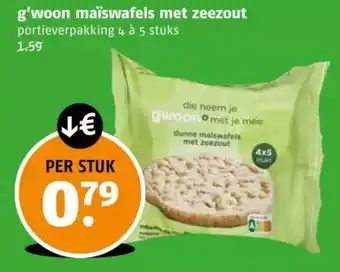 Poiesz G'woon maïswafels met zeezout aanbieding