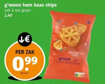Poiesz G'woon ham kaas chips aanbieding