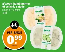 Poiesz G'woon komkommer of sellerie salade aanbieding