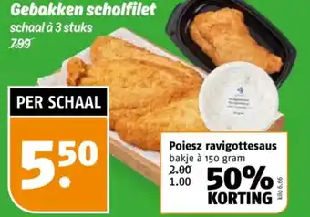Poiesz Gebakken scholfilet aanbieding