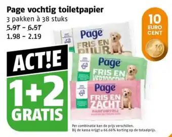 Poiesz Page vochtig toiletpapier aanbieding