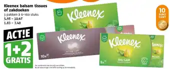 Poiesz Kleenex balsam tissues of zakdoeken aanbieding