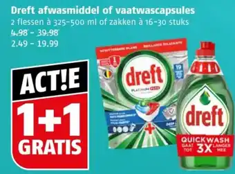 Poiesz Dreft afwasmiddel of vaatwascapsules aanbieding