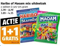 Poiesz Haribo of Maoam mix uitdeelzak aanbieding