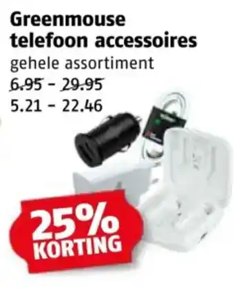 Poiesz Greenmouse telefoon accessoires aanbieding