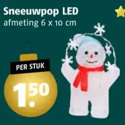 Poiesz Sneeuwpop LED aanbieding