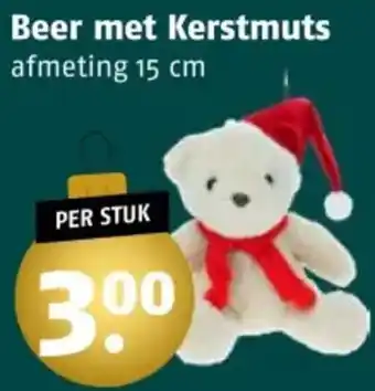 Poiesz Beer met Kerstmuts aanbieding