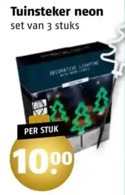 Poiesz Tuinsteker neon aanbieding