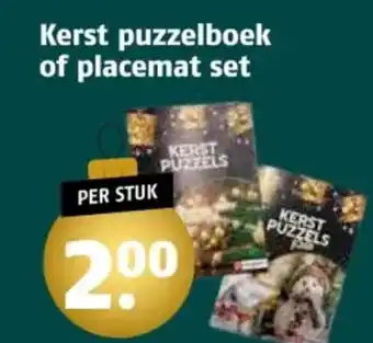Poiesz Kerst puzzelboek of placemat set aanbieding