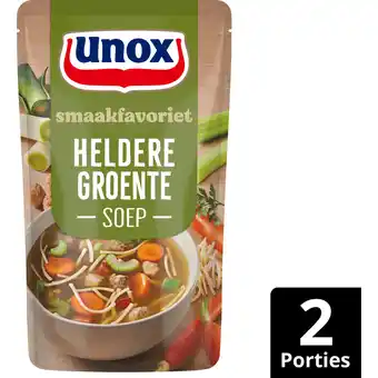 Jumbo Unox Smaakfavoriet Soep in Zak Heldere Groente 570 ml aanbieding