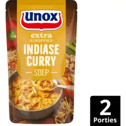 Jumbo Unox Extra Rijkgevuld Soep In Zak Indiase Curry 570 ml aanbieding