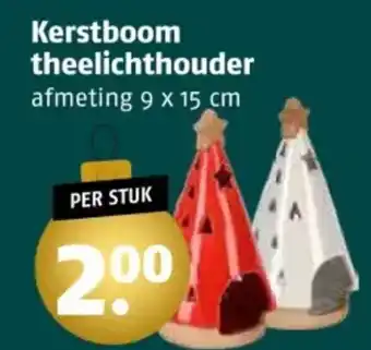 Poiesz Kerstboom theelichthouder aanbieding