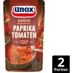 Jumbo Unox Extra Rijkgevuld Soep In Zak Paprika Tomaten 570 ml aanbieding