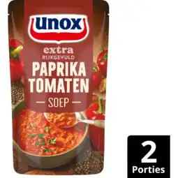 Jumbo Unox Extra Rijkgevuld Soep In Zak Paprika Tomaten 570 ml aanbieding