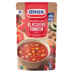 Jumbo Unox Smaakfavoriet Soep In Zak Klassieke Tomaten 570 ml aanbieding