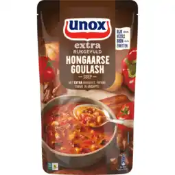 Jumbo Unox Extra Rijkgevuld Soep In Zak Hongaarse Goulash 570 ml aanbieding