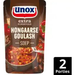 Jumbo Unox Extra Rijkgevuld Soep In Zak Hongaarse Goulash 570 ml aanbieding
