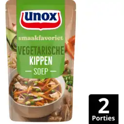 Jumbo Unox Smaakfavoriet Soep in Zak Vegetarische Kippen 570 ml aanbieding
