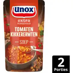 Jumbo Unox Extra Rijkgevuld Soep In Zak Tomaten Kikkererwten 570 ml aanbieding