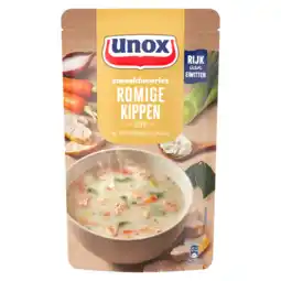 Jumbo Unox Smaakfavoriet Soep In Zak Romige Kippen 570 ml aanbieding