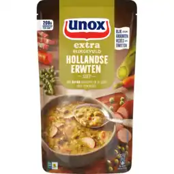 Jumbo Unox Extra Rijkgevuld Soep In Zak Hollandse Erwten 570 ml aanbieding