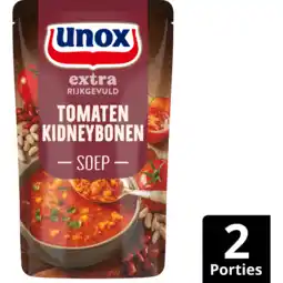 Jumbo Unox Extra Rijkgevuld Soep In Zak Tomaten Kidneybonen 570 ml aanbieding