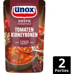 Jumbo Unox Extra Rijkgevuld Soep In Zak Tomaten Kidneybonen 570 ml aanbieding