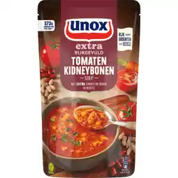 Jumbo Unox Extra Rijkgevuld Soep In Zak Tomaten Kidneybonen 570 ml aanbieding
