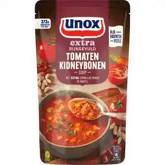 Jumbo Unox Extra Rijkgevuld Soep In Zak Tomaten Kidneybonen 570 ml aanbieding