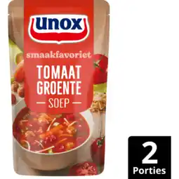 Jumbo Unox Smaakfavoriet Soep In Zak Tomaat Groente 570 ml aanbieding