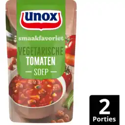 Jumbo Unox Smaakfavoriet Soep In Zak Vegetarische Tomaten 570 ml aanbieding