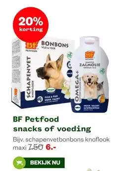 Welkoop BF Petfood snacks of voeding aanbieding