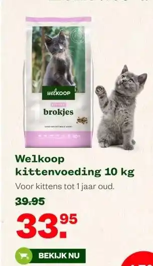 Welkoop Welkoop kittenvoeding 10 kg aanbieding