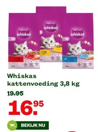 Welkoop Whiskas kattenvoeding 3,8 kg aanbieding