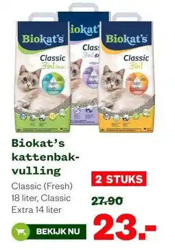 Welkoop Biokat's kattenbak- vulling aanbieding