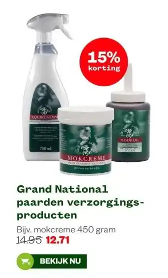 Welkoop Grand National paarden verzorgings- producten aanbieding