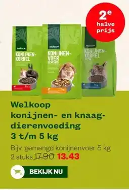 Welkoop Welkoop konijnen- en knaag- dierenvoeding 3 t/m 5 kg aanbieding
