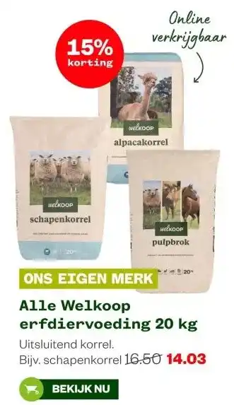 Welkoop Alle Welkoop erfdiervoeding 20 kg aanbieding