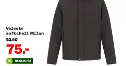 Welkoop Veleste softshell Milan aanbieding