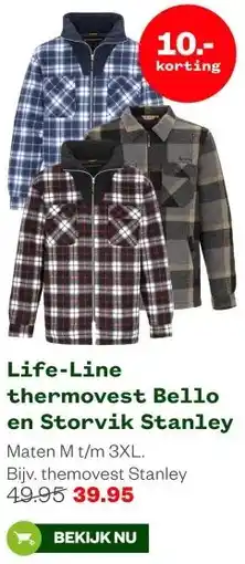Welkoop Life-Line thermovest Bello en Storvik Stanley aanbieding