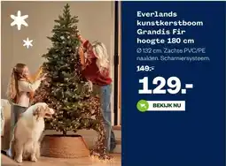 Welkoop Everlands kunstkerstboom Grandis Fir hoogte 180 cm aanbieding