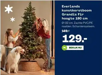 Welkoop Everlands kunstkerstboom Grandis Fir hoogte 180 cm aanbieding